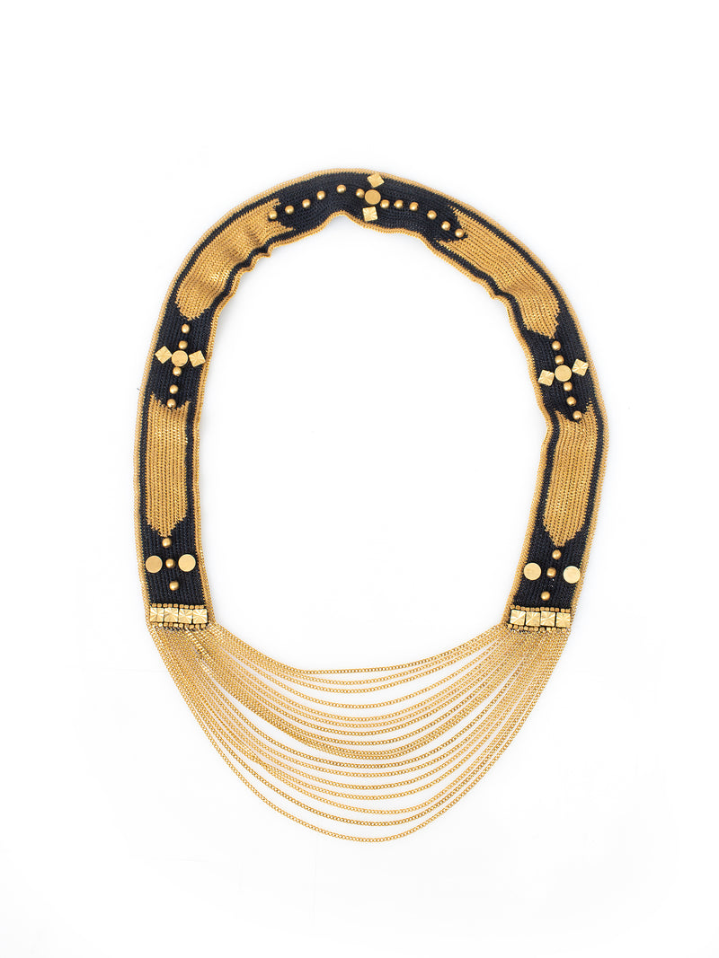 Gold & Black Navaho Necklace