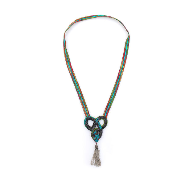 Infinity Knot Multicolor Snake Necklace